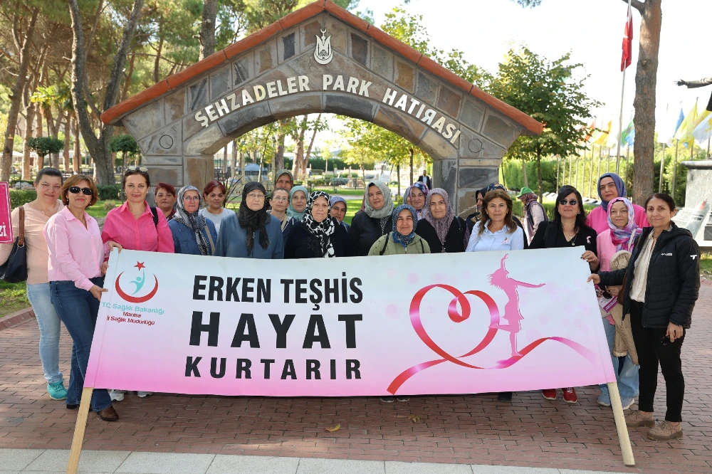 ŞEHZADELER BELEDİYESİ MEME KANSERİNE KARŞI KADINLARI BİLİNÇLENDİRDİ